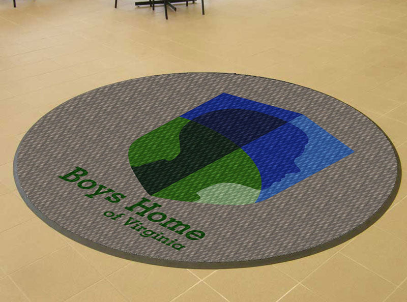 Boys Home of Virginia 10 X 10 Luxury Berber Inlay - The Personalized Doormats Company