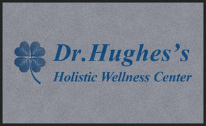 Dr. Hughes's Holistic Wellness Center 3 X 5 Rubber Backed Carpeted HD - The Personalized Doormats Company