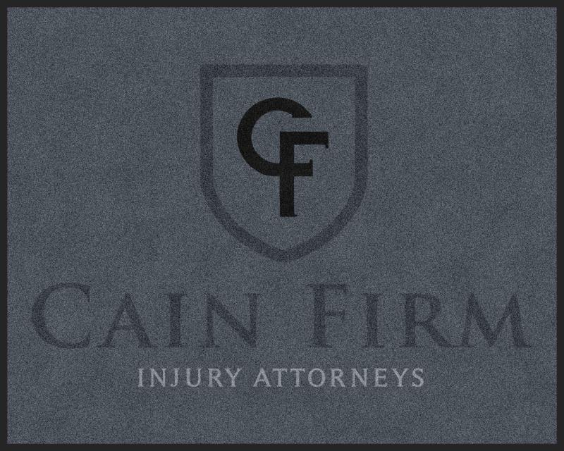 Cain Firm § 4 X 5 Rubber Backed Carpeted HD - The Personalized Doormats Company