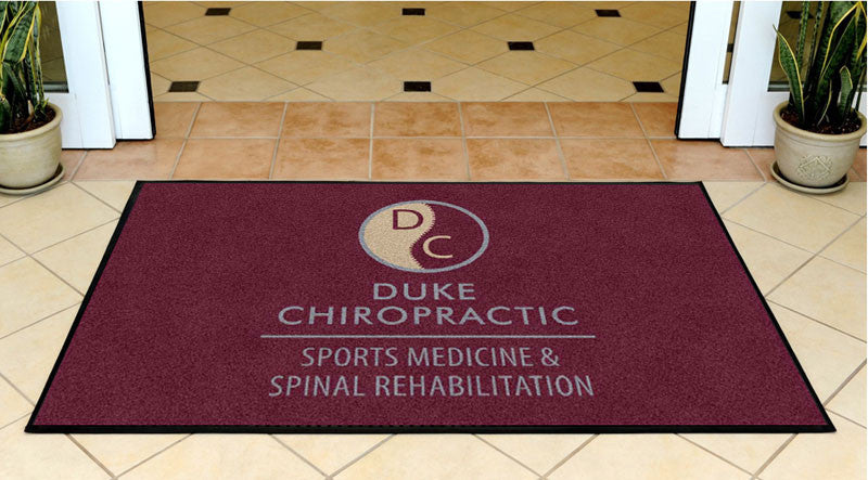 Duke Chiropractic 3 x 5 Rubber Backed Carpeted HD - The Personalized Doormats Company