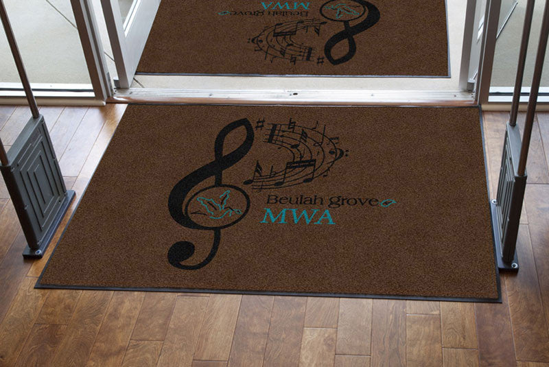 Beulah Grove Baptist Church 4 X 6 Rubber Backed Carpeted HD - The Personalized Doormats Company