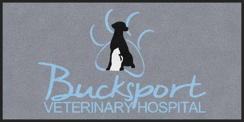 Bucksport Vet 3 X 6 Rubber Backed Carpeted HD - The Personalized Doormats Company