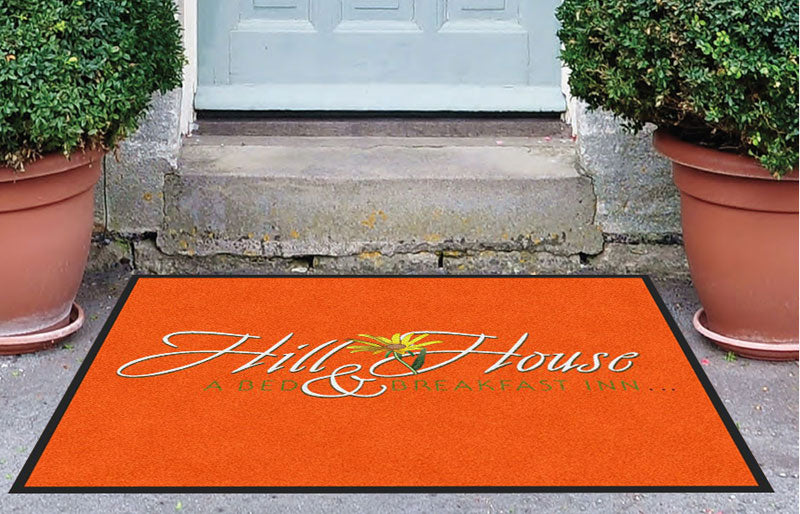 Hill House Bed & Breakfast 3 X 4 Rubber Backed Carpeted HD - The Personalized Doormats Company