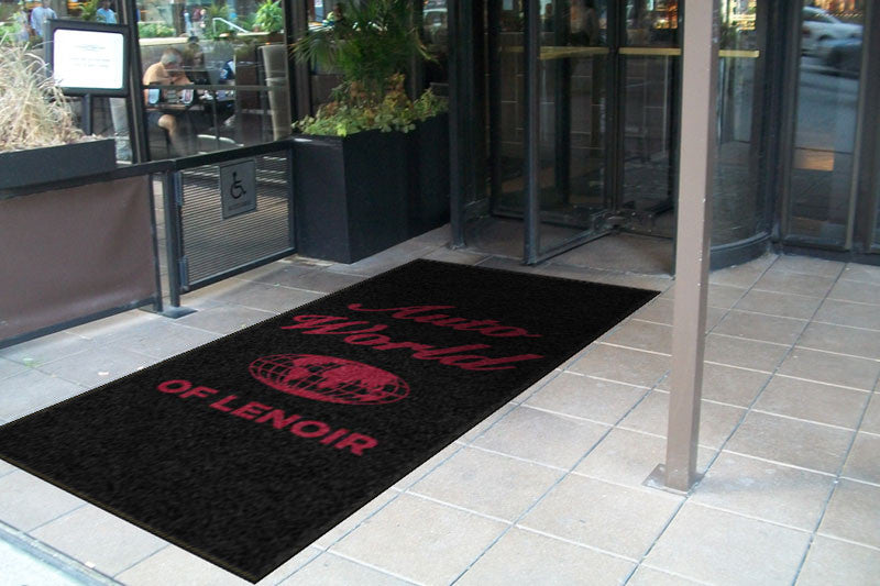 AutoWorld of Lenoir 4 X 8 Rubber Backed Carpeted HD - The Personalized Doormats Company