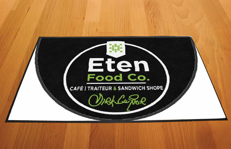 Eten Food Co 2 X 3 Rubber Backed Carpeted HD - The Personalized Doormats Company