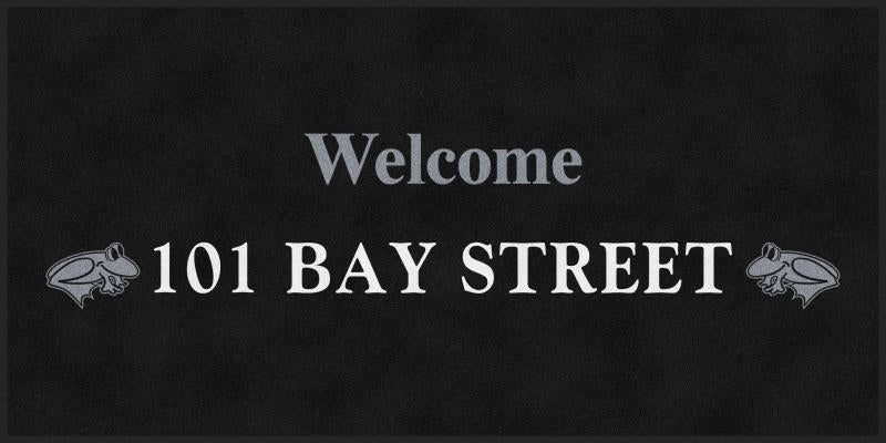 101 Bay St mat § 4 X 8 Rubber Backed Carpeted HD - The Personalized Doormats Company