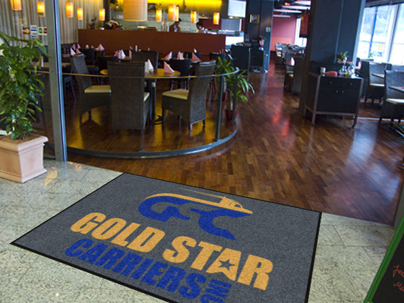 Gold Star Carriers 5 X 7 Rubber Backed Carpeted HD - The Personalized Doormats Company