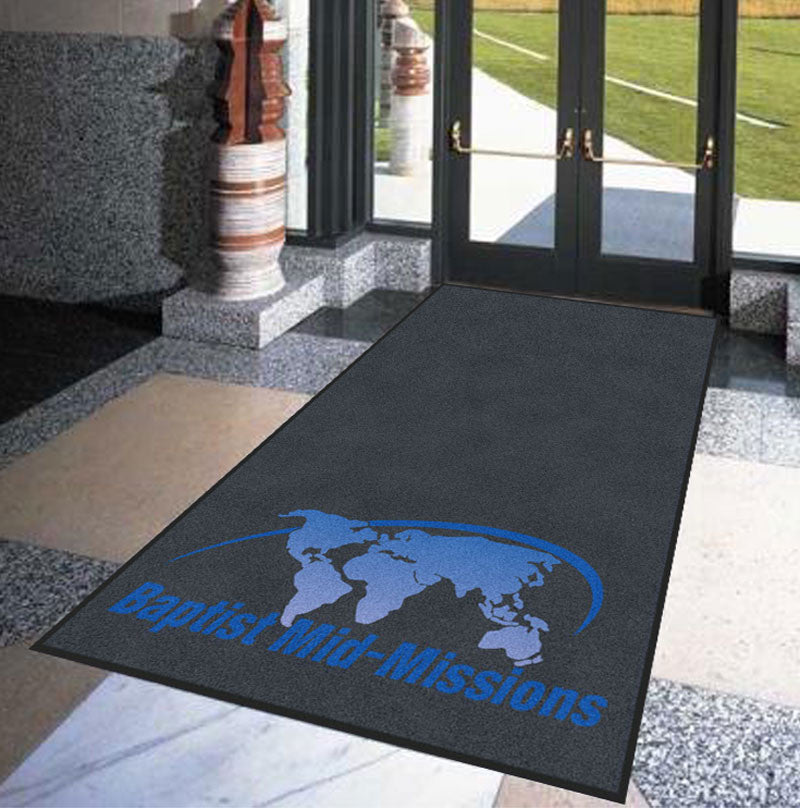 Baptist Mid-Missions 5 X 8 Rubber Backed Carpeted HD - The Personalized Doormats Company