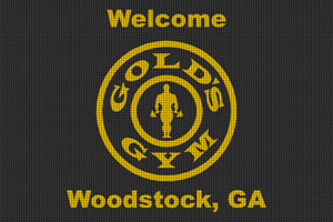 Gold's Gym of Woodstock 4 x 6 Waterhog Impressions - The Personalized Doormats Company