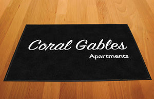 Coral Gables Door Mat 2 X 3 Rubber Backed Carpeted HD - The Personalized Doormats Company