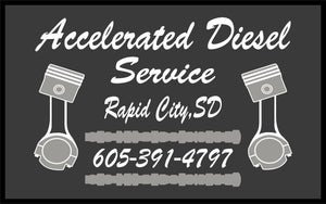 Accelerated Diesel Service 5 x 8 Luxury Berber Inlay - The Personalized Doormats Company