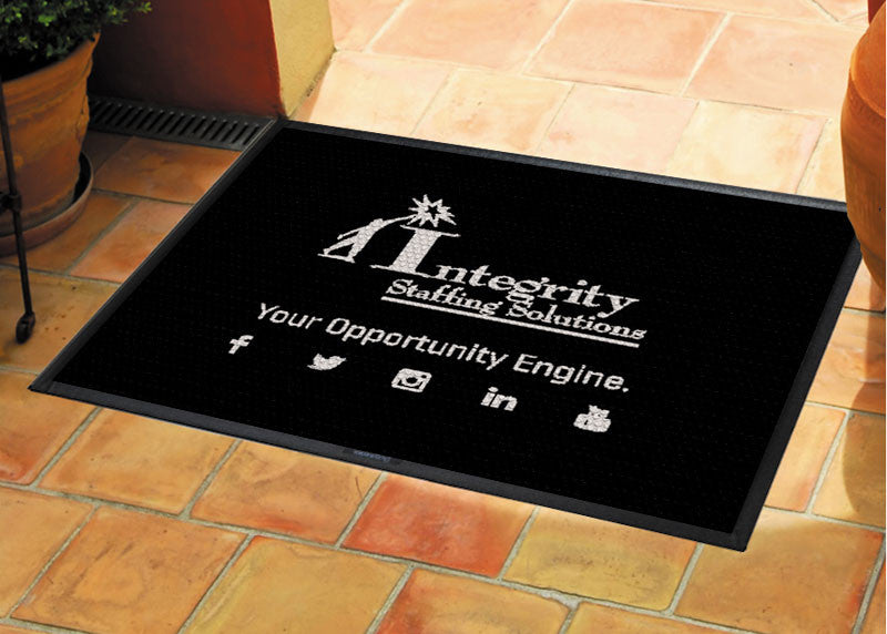 Integrity Staffing - Mobile Showcase Cam 2.5 X 3 Rubber Scraper - The Personalized Doormats Company