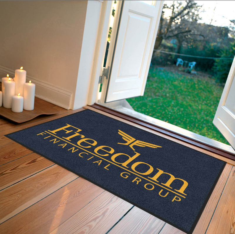 Freedom Financial Group 2 X 3 Rubber Backed Carpeted HD - The Personalized Doormats Company