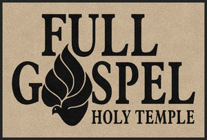Full Gospel Holy Temple 4 X 6 Rubber Backed Carpeted HD - The Personalized Doormats Company