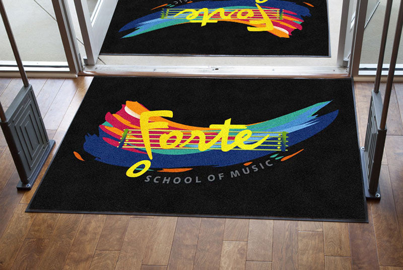 Forte School of Music 4 X 6 Rubber Backed Carpeted HD - The Personalized Doormats Company