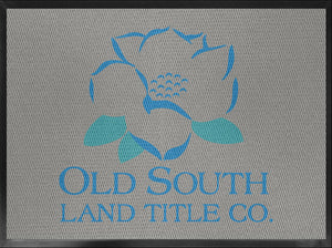 Old South Doormat Glacier & Teal Logo