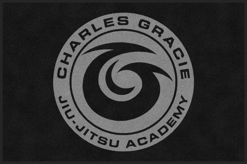 Charles Gracie Jiu-Jitsu 4 X 6 Rubber Backed Carpeted - The Personalized Doormats Company