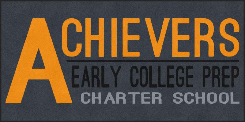 Achievers Early College Prep 6 X 12 Rubber Backed Carpeted HD - The Personalized Doormats Company