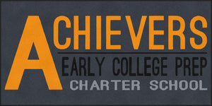 Achievers Early College Prep 6 X 12 Rubber Backed Carpeted HD - The Personalized Doormats Company