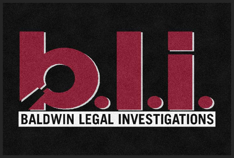 Baldwin Legal Investigations 2 X 3 Rubber Backed Carpeted HD - The Personalized Doormats Company