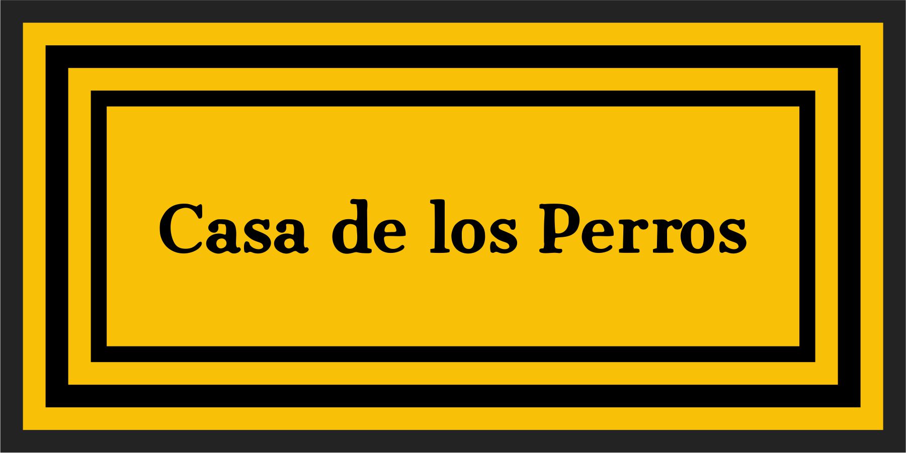 Casa de los Perros 2.5 X 5 Luxury Berber Inlay - The Personalized Doormats Company