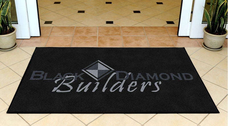 Black Diamond Builders 3 X 5 Rubber Backed Carpeted HD - The Personalized Doormats Company