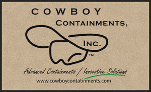 Cowboy Containments, Inc. 3 X 5 Rubber Backed Carpeted HD - The Personalized Doormats Company