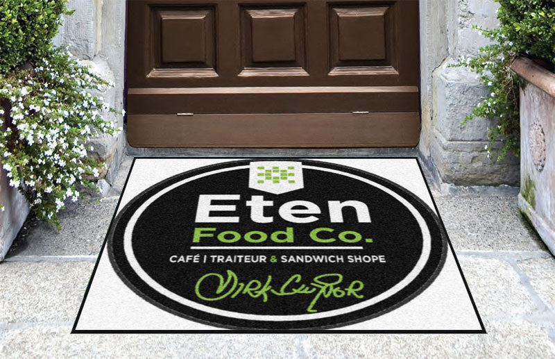 Eten Cafe 3 X 3 Rubber Backed Carpeted HD - The Personalized Doormats Company