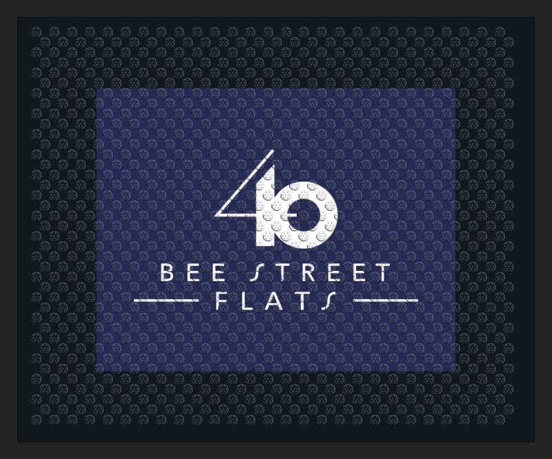 40 Bee Street Flats 2.5 X 3 Rubber Scraper - The Personalized Doormats Company
