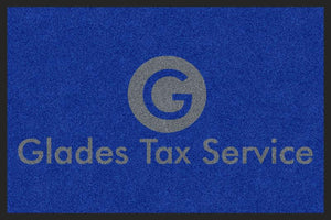 Glades Tax Service 2 X 3 Rubber Backed Carpeted HD - The Personalized Doormats Company