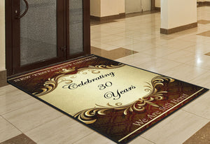 church anniversary 4 X 6 Rubber Backed Carpeted HD - The Personalized Doormats Company