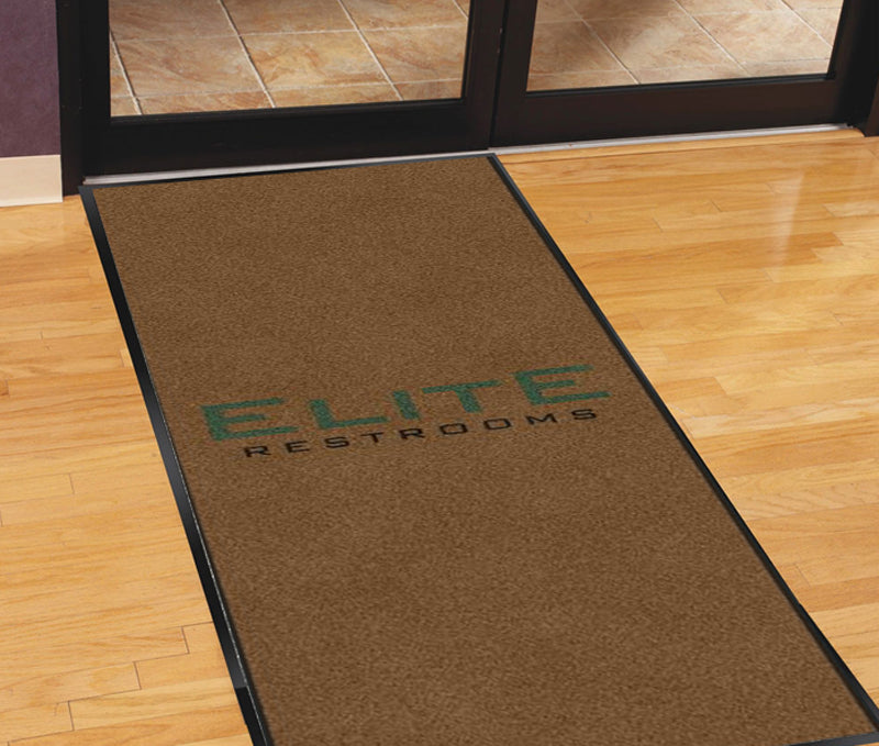 Elite Restrooms § 2 X 6 Rubber Backed Carpeted HD - The Personalized Doormats Company