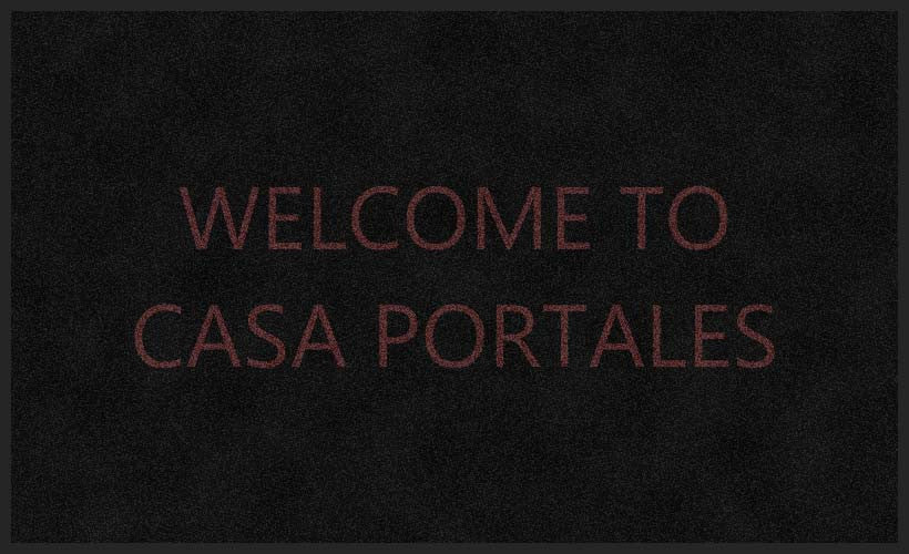 Casa portales 3 X 5 Rubber Backed Carpeted HD - The Personalized Doormats Company