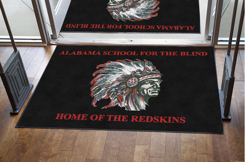 Alabama School for the Blind 4 X 6 Rubber Backed Carpeted HD - The Personalized Doormats Company