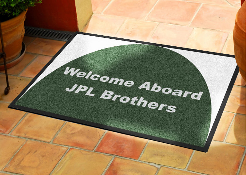 JPL Brothers 2 X 3 Rubber Backed Carpeted HD Half Round - The Personalized Doormats Company