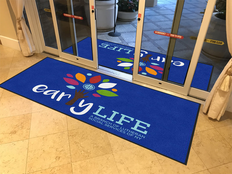 Early LIFE 4 X 8 Rubber Backed Carpeted HD - The Personalized Doormats Company