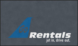 Go Rentals 6 X 10 Rubber Backed Carpeted HD - The Personalized Doormats Company
