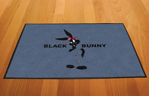 BlackBunny 2 X 3 Rubber Backed Carpeted HD - The Personalized Doormats Company