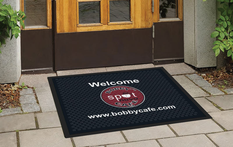 BOBBY SPOT NUVO CAFE 2.5 X 3 Rubber Scraper - The Personalized Doormats Company