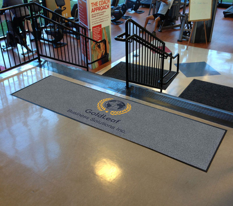 GoldLeaf Business Solutions 3 X 10 Rubber Backed Carpeted HD - The Personalized Doormats Company
