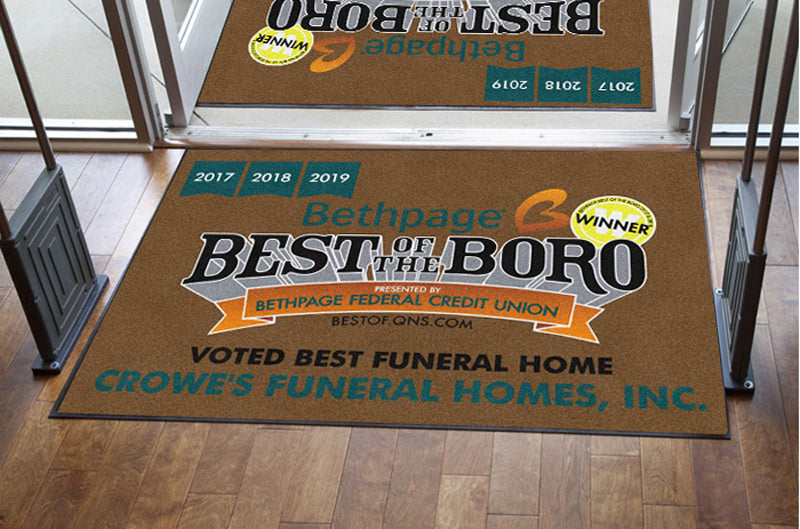 Crowes Funeral Homes, Inc § 4 X 6 Rubber Backed Carpeted HD - The Personalized Doormats Company