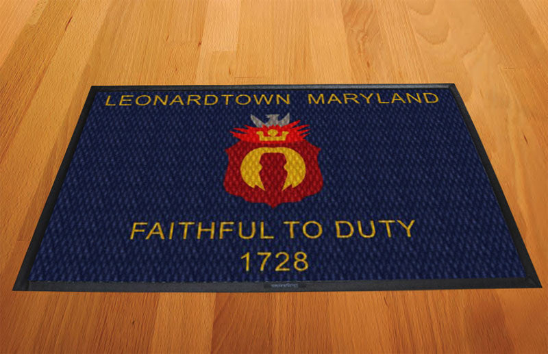 Commissioners of Leonardtown 2 X 3 Luxury Berber Inlay - The Personalized Doormats Company