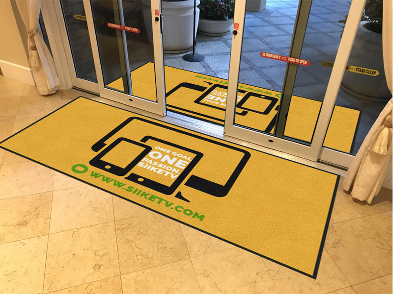 IBRAHIM I KOROMA 4 X 8 Rubber Backed Carpeted HD - The Personalized Doormats Company