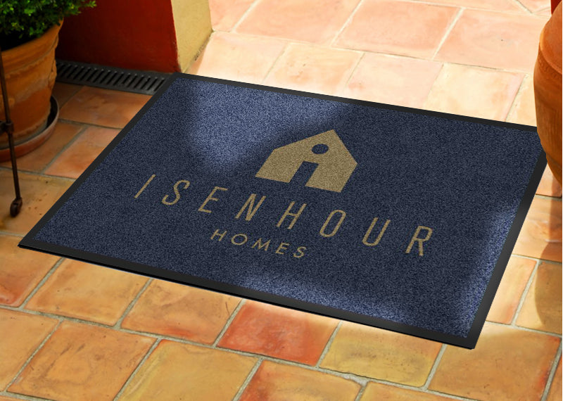 Isenhour Homes 2 X 3 Rubber Backed Carpeted HD - The Personalized Doormats Company