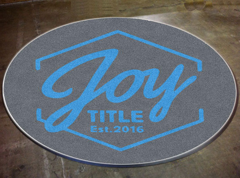 Joy Interior 4 X 4 Rubber Backed Carpeted HD Round - The Personalized Doormats Company