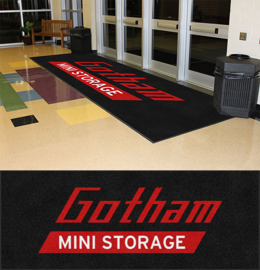 GMS Logo Carpet § 6 X 16 Rubber Backed Carpeted - The Personalized Doormats Company