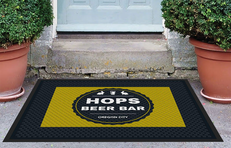 Hops Logo 1 3 X 4 Rubber Scraper - The Personalized Doormats Company
