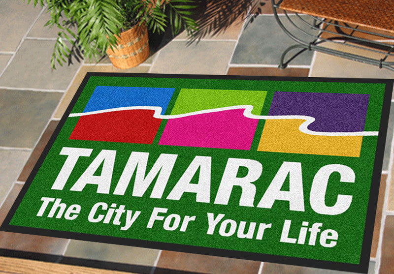 city of tamarac 2 X 3 Rubber Backed Carpeted - The Personalized Doormats Company