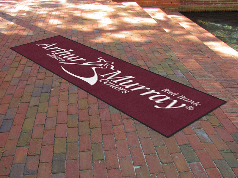 AM_RedBank-Horizontal 3 X 10 Rubber Backed Carpeted HD - The Personalized Doormats Company