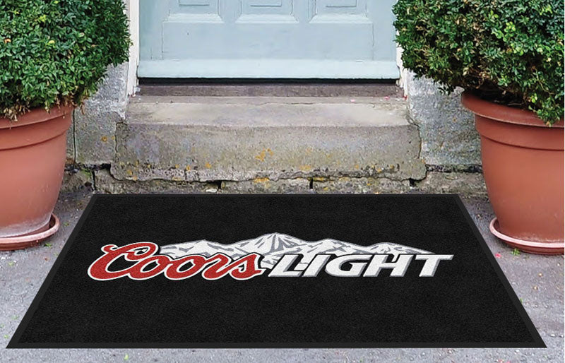 Coors light rug 2.5 X 4 Rubber Backed Carpeted HD - The Personalized Doormats Company